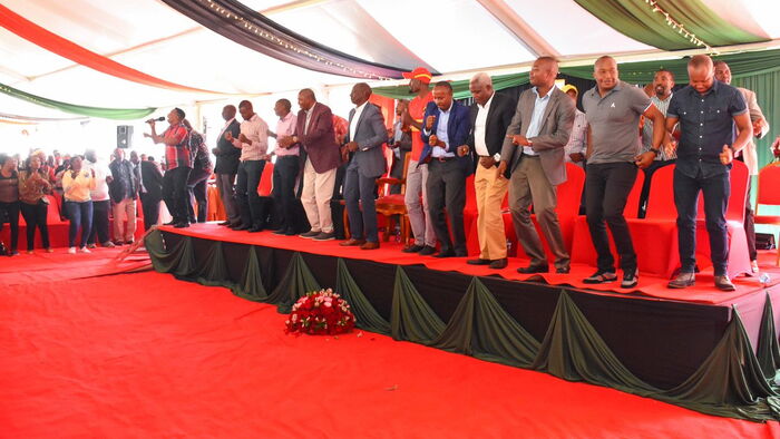 Jubilee leaders being entertained at Ruto's Karen residence