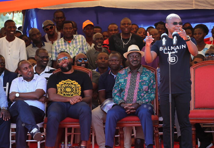ODM leader Raila Odinga on October 26, 2019, attended the burial of Ngumbao Jola who was killed a day before Ganda Ward by-elections
