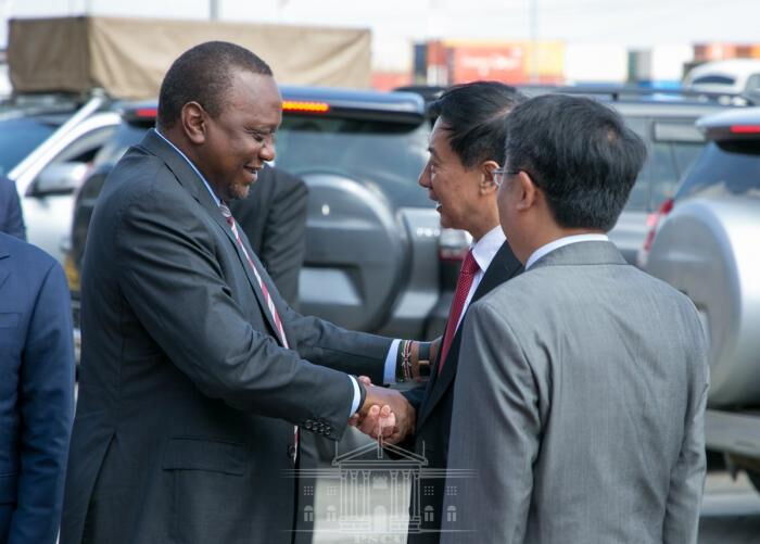 President Uhuru Kenyatta arrives at the SGR Nairobi Terminus for the commissioning of the SGR Freight Operations to the Naivasha Inland Container Depot on Tuesday, December 17. In 2019, his government was put in the spot over outrageous government decisions