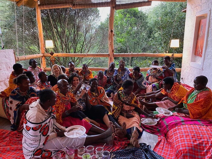 Selena Gomez hanging out with women as she partnered with an NGO in Kenya, during her low-key visit to Kenya in December 2019