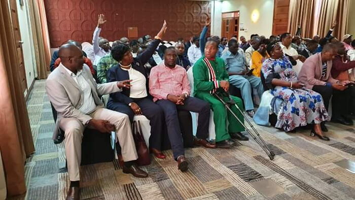 Rift valley leaders participate in a regional meeting at the Lake Naivasha resort on Decemer 5