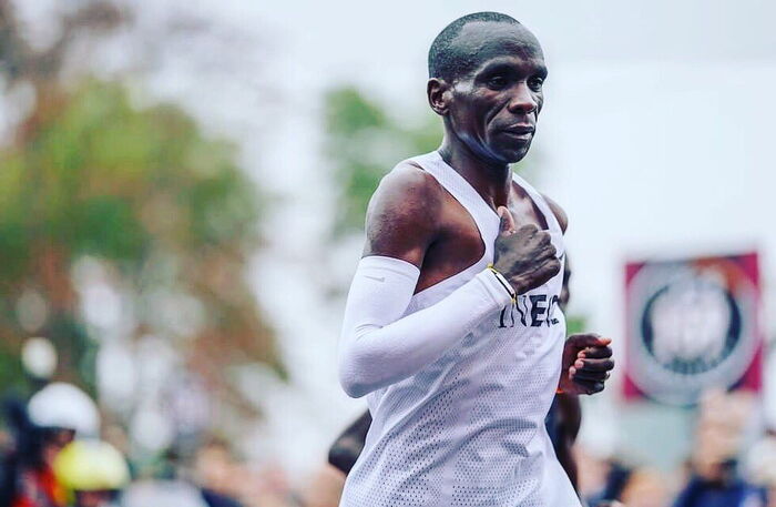 Eliud Kipchoge during the Ineos challenge in Vienna, Austria on October 12. An American reporter had reported that Kipchoge had only managed the feat because he had shoes that gave him an unnatural advantage.