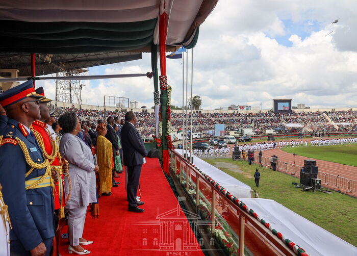 President Uhuru Kenyatta during the Jamhuri Day celebrations at Nyayo Stadium on December 12, 2019.