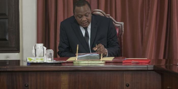 President Uhuru Kenyatta when he chaired a Cabinet meeting at State House, Nairobi, on January 30, 2020.
