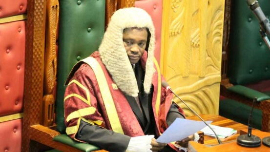 National Assembly Speaker Justin Muturi chairs a session in Parliament after taking the oath of office on September 31, 2017