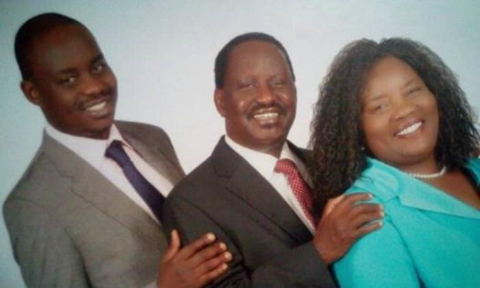 Fidel, Raila and Ida Odinga in a family portrait. Raila is at a crossroad over how to undergo Fidel's DNA test after a High Court order was issued on Wednesday, October 16