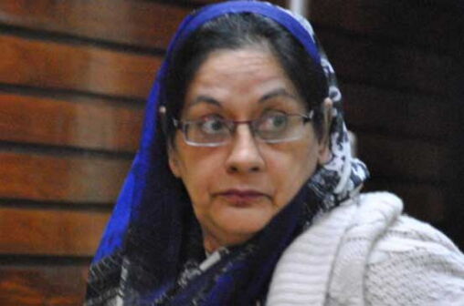 Akhtar Bhutt, the first wife of slain Mombasa tycoon Shahid Bhutt. The Mombasa High Court set the hearing of the succesion dispute for Thursday, November 7.