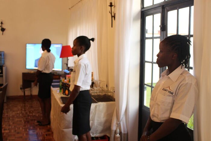 Francis Atwoli's members of staff at his Ildamat home, August 2016.