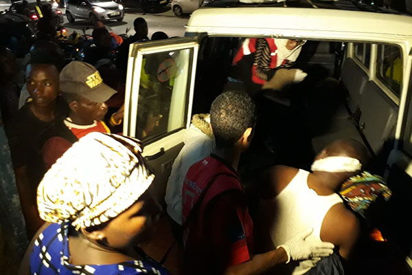 Residents injured by a gang in Mombasa County on August 5, 2019 are taken to Yeshua Clinic in Bamburi.