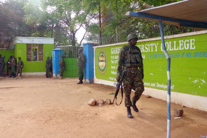 Garissa University College during the rescue mission.