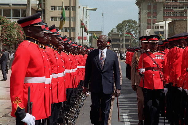 Image result for Moi Inspecting guard of honour