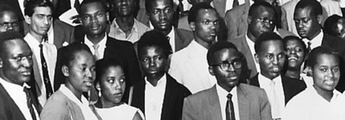 Eighty-one students from East Africa arrive in New York in 1959, after the first flight to bring East Africans to study in the United States.
