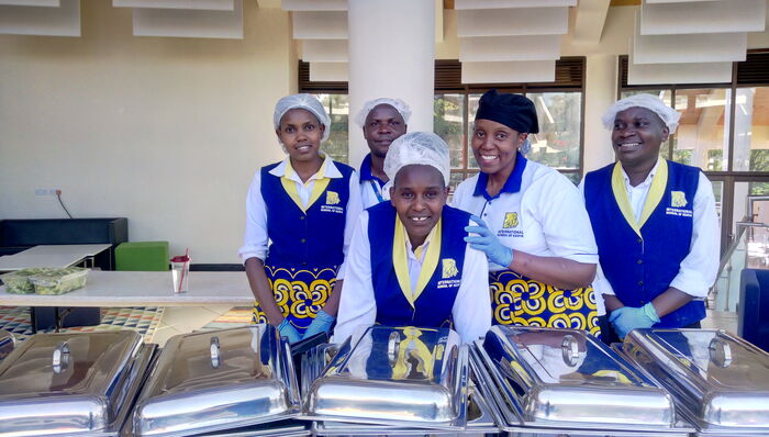 Cafeteria staff at the International School of Kenya. Photo credits: ISK