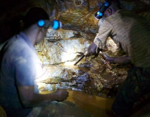 Miners inside a gold mine. Gold mines in Western Kenya were sold for approximately Ksh 1.4 billion in February 2020