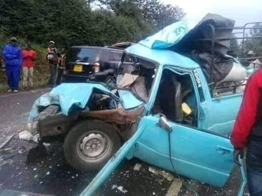 Image of one of the vehicles involved in a tragic accident near Gatunyu Market August 24, 2019