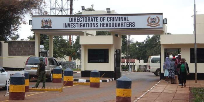 Image showing the entrance area at the DCI headquarters along Kiambu Road. 