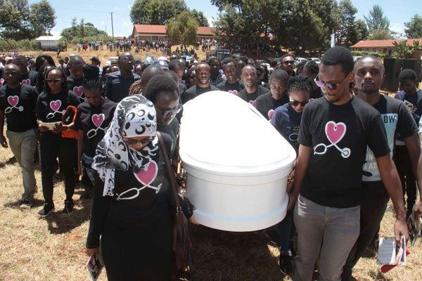 Image taken during Ivy Wangechi funeral in Nyeri, April 18, 2019