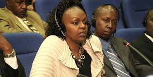The late JM Kariuki's children Rosemary Machua (left) and Tony Kariuki (right) appearing before the Truth, Justice and Reconciliation Commission at NHIF building on March 05 2012.