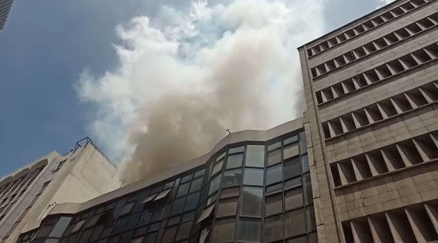 Fire Razes Section Of The 20th Century Building Nairobi Cbd - 