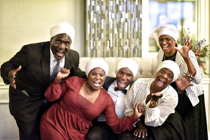 World Bank economist David Wachira (centre) enjoys time with his family