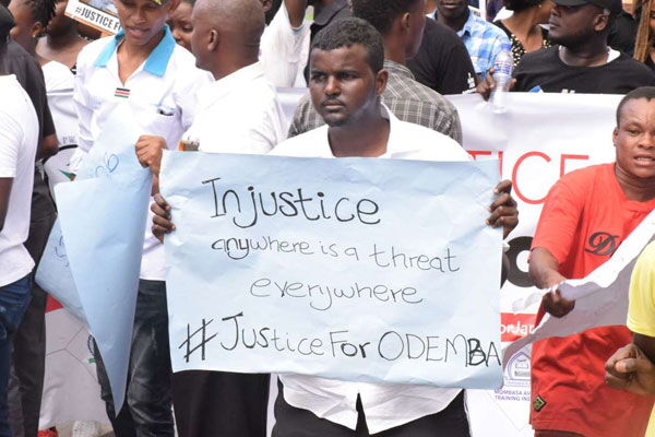 Students from Mombasa Campus protest Police Killings on November 3 ,2018