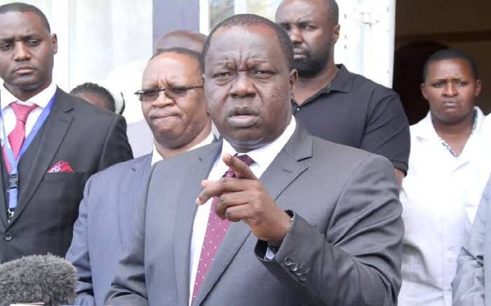 Interior Cabinet Secretary Fred Matiang’i during a press conference, May 19, 2019.