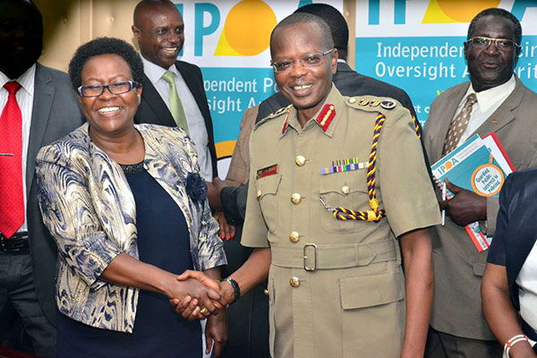 IPOA Chairperson Anne Makori with former Inspector-General of Police Joseph Boinnet on October 23, 2018.