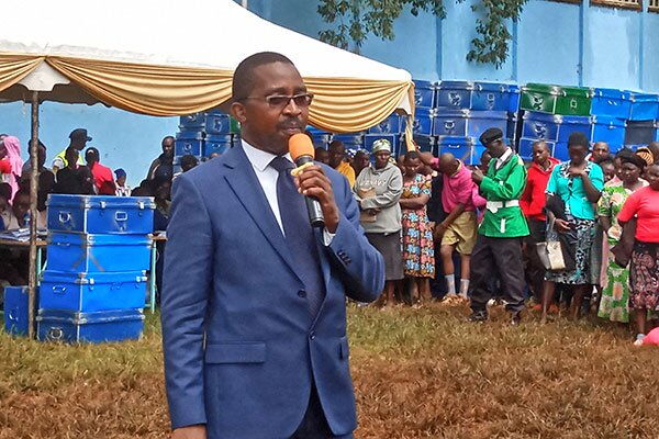 Murang’a Governor Mwangi Wa Iria speaks at Ihura Stadium on January 13, 2020