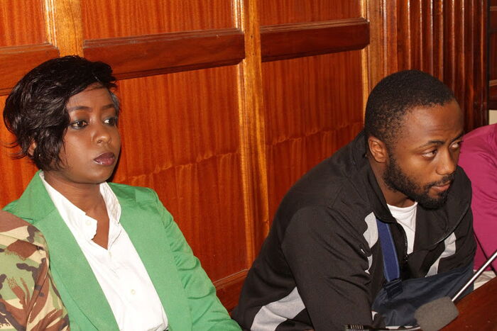 Jacque Maribe and Joseph Irungu at a Milimani court on October 15, 2018 where they were charged with murdering Monica Kimani.