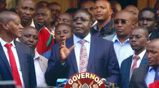 Kiambu Deputy Governor James Nyoro when he issued a press briefing on July 30. A motion by the Senate sets to give deputy governors full control over counties in the absence of the Governor.