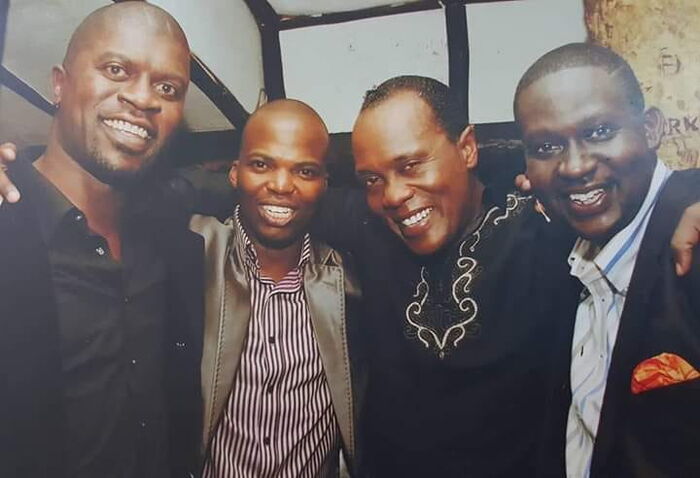 From Right: Jeff Koinange, Daniel Ndambuki (Churchill), MC Jesse and..