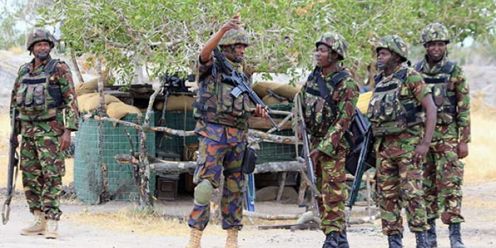 File image of Kenya Defence Forces (KDF) officers in Somalia