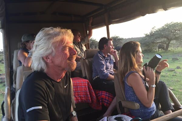 Sir Richard Branson during a tour at his lodge in Kenya, which was opened in 2013. 