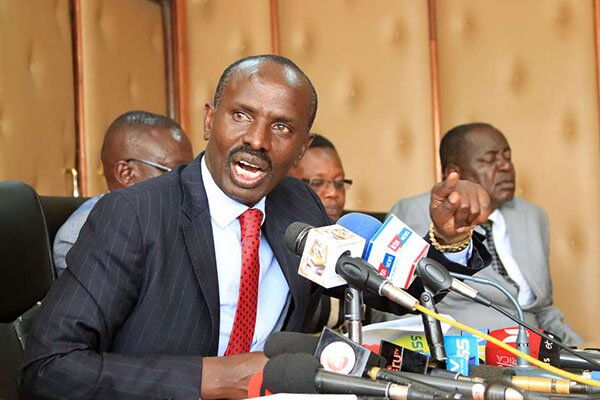 Kenya National Union of Teachers Secretary-General Wilson Sossion at a past briefing