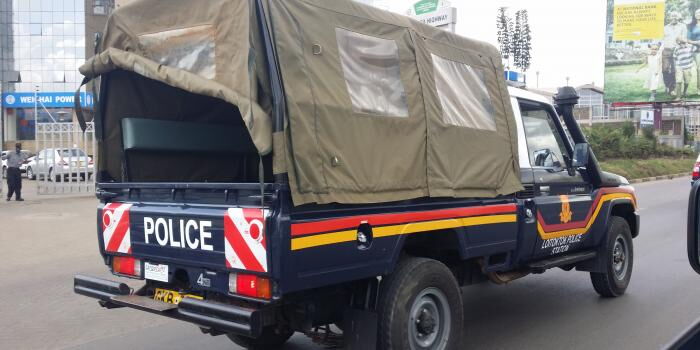 A police vehicle on patrol