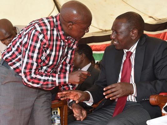 Image result for Ruto discussing with Boni Khalwale