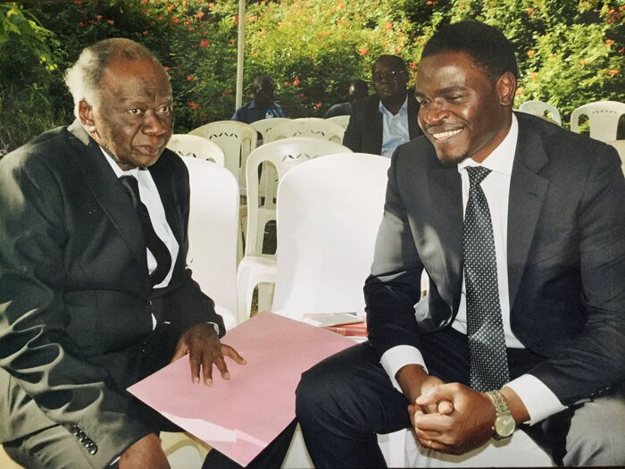From left: Lawyer John Khaminwa and Nelson Havi