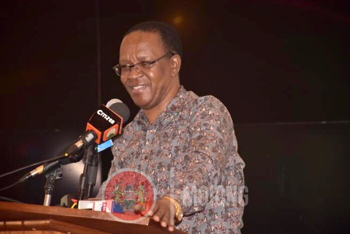 Kibicho speaks in Mombasa on January 15, 2020.