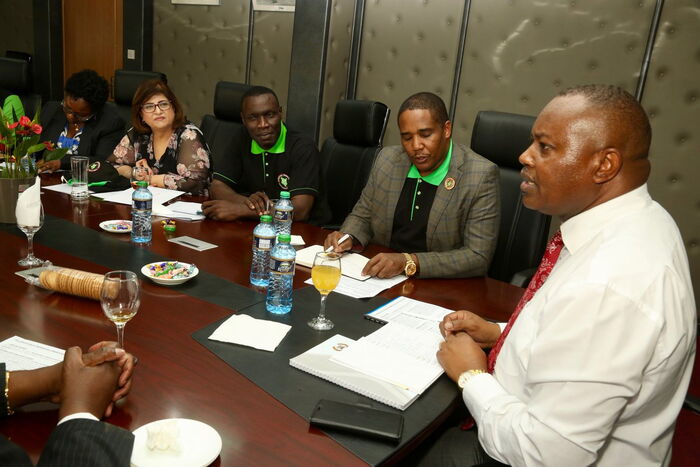 DCI Boss Georke Kinoti with members of the PCAK during a consultative meeting on January 25, 2020, in Nairobi.