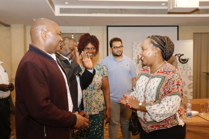 Kirinyaga Governor Anne Waiguru pictured following the meeting which was also attended by senior officials from her county on January 11, 2020.