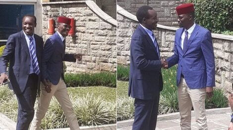  The Two MPs Dismus Barasa and Simba Arati  shaking hands on November 17, 2019