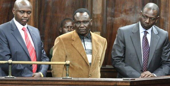 William Ruto (right) and his co-accused Joshua Kulei (centre) and Baringo Central MP Sammy Mwaita (left) in court October 26, 2010, over a Ksh 272 million fraud case