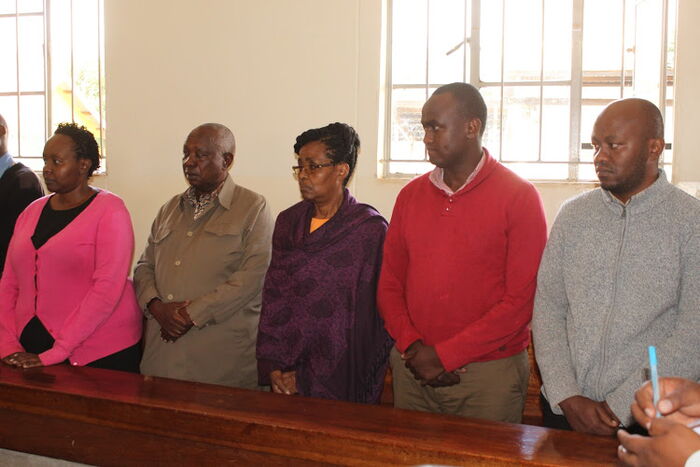 Ivy Kimani, Joseph Kimani, Mary Wanjiru, Kevin Munyiri and George Ngacha facing Tax evasion charges  in Nyeri court on October 17, 2019