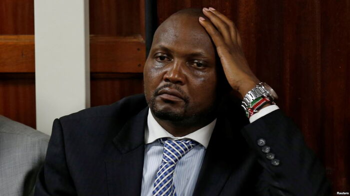 Gatundu South MP Moses Kuria in the dock during a past appearance in court