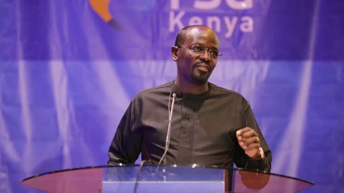 Julian Kyula speaks aty the FSD Kenya summit on November 8, 2018
