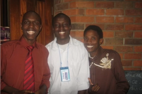 BBC journalist Larry Madow (left) and Eric Omondi right back in the day.