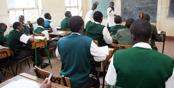High School students in a class. In January, paying for school fees is one of the challenge Kenyan parents meet