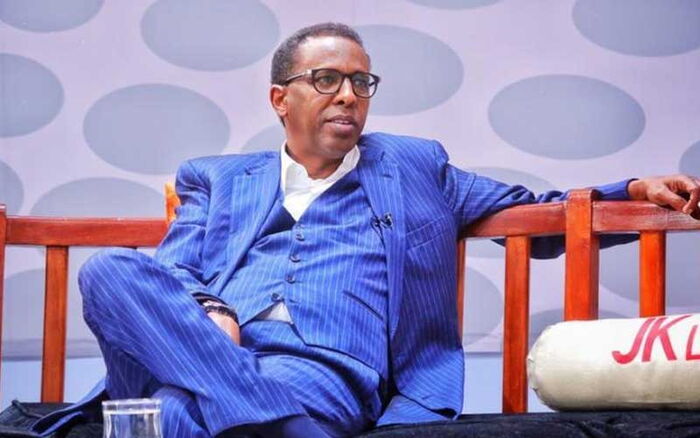 Ahmednassir Abdullahi wears a Ksh1.2 million Brioni suit while appearing on a January 2018, edition of JKLive.