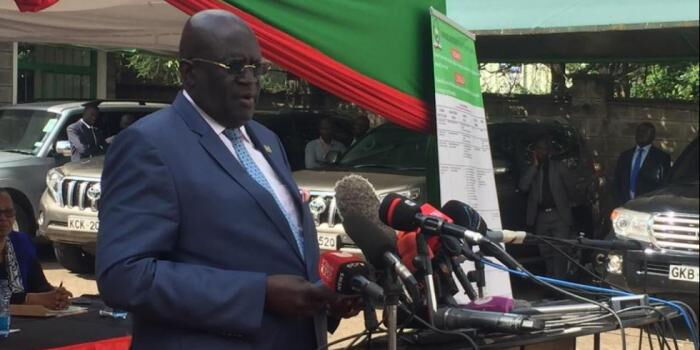 Education Cabinet Secretary George Magoha announcing the results on November 18.