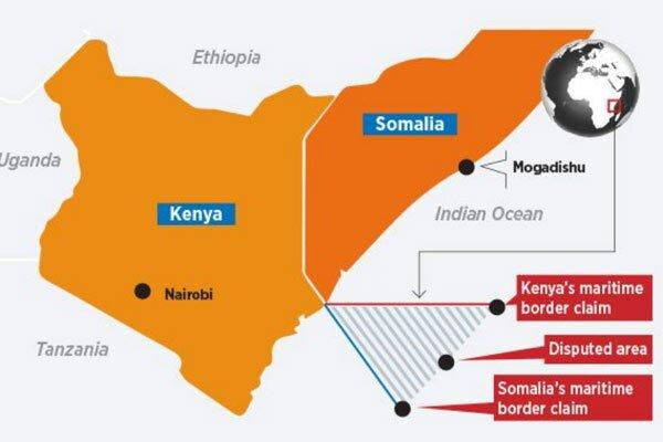 The area in the Kenya-Somalia maritime border dispute that has strained diplomatic relations between the two neighbours. Graphic courtesy of Nation Media Group.